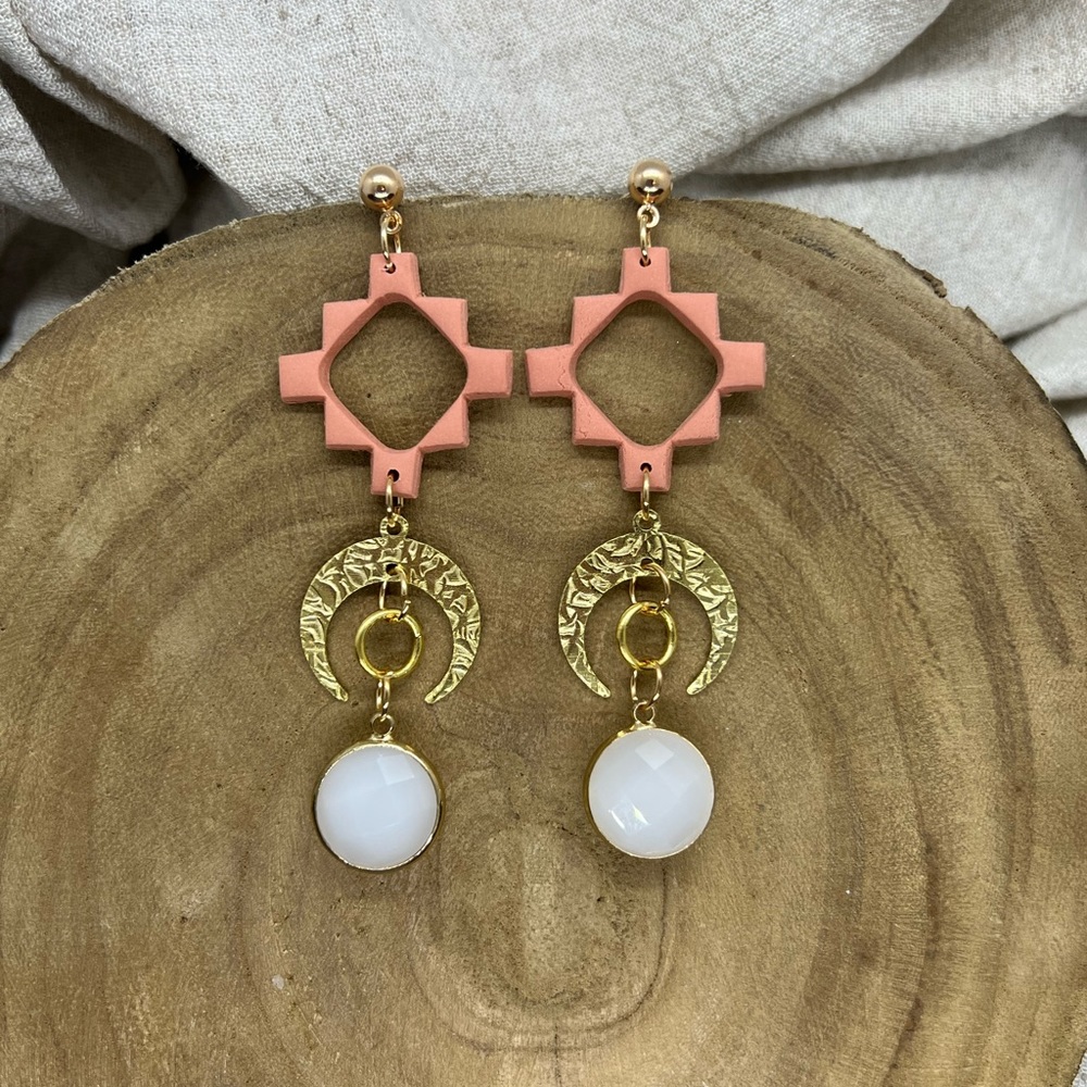 Boho Aztec Dangle Earrings - Picture 1 of 1